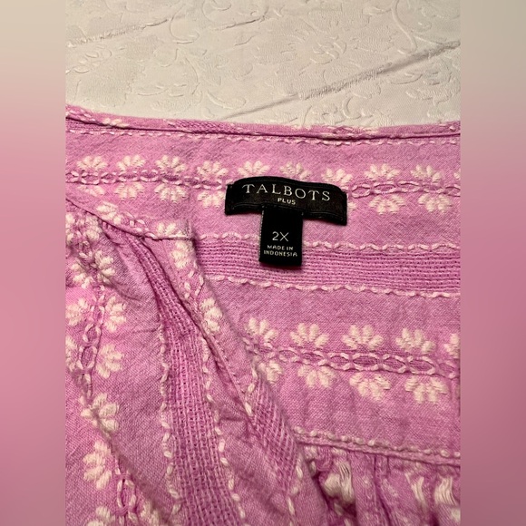 Talbots Purple Relaxed Top - Picture 3 of 5